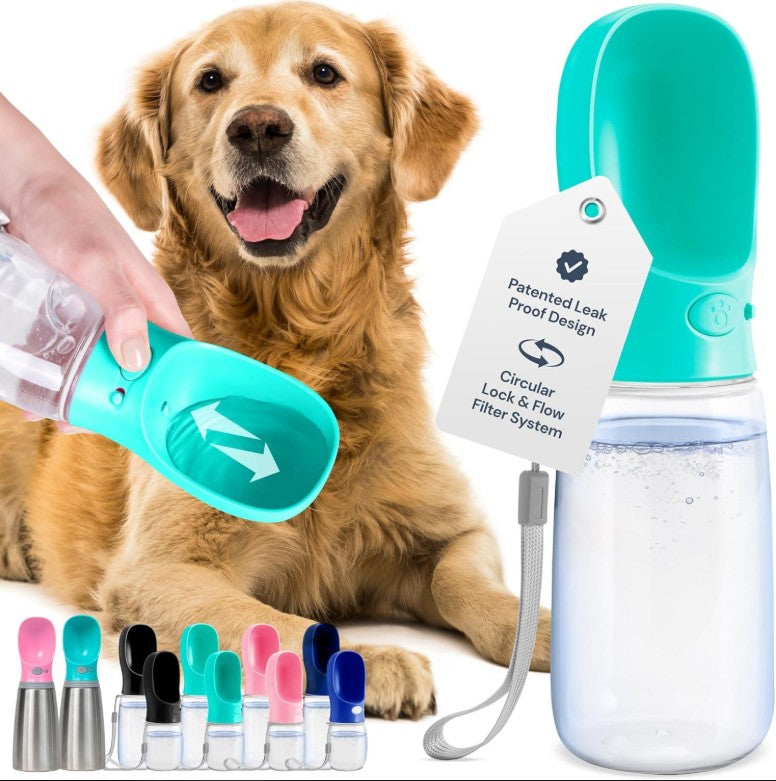Portable Dog Water Bottle for Walks, Travel & Outdoor Adventures